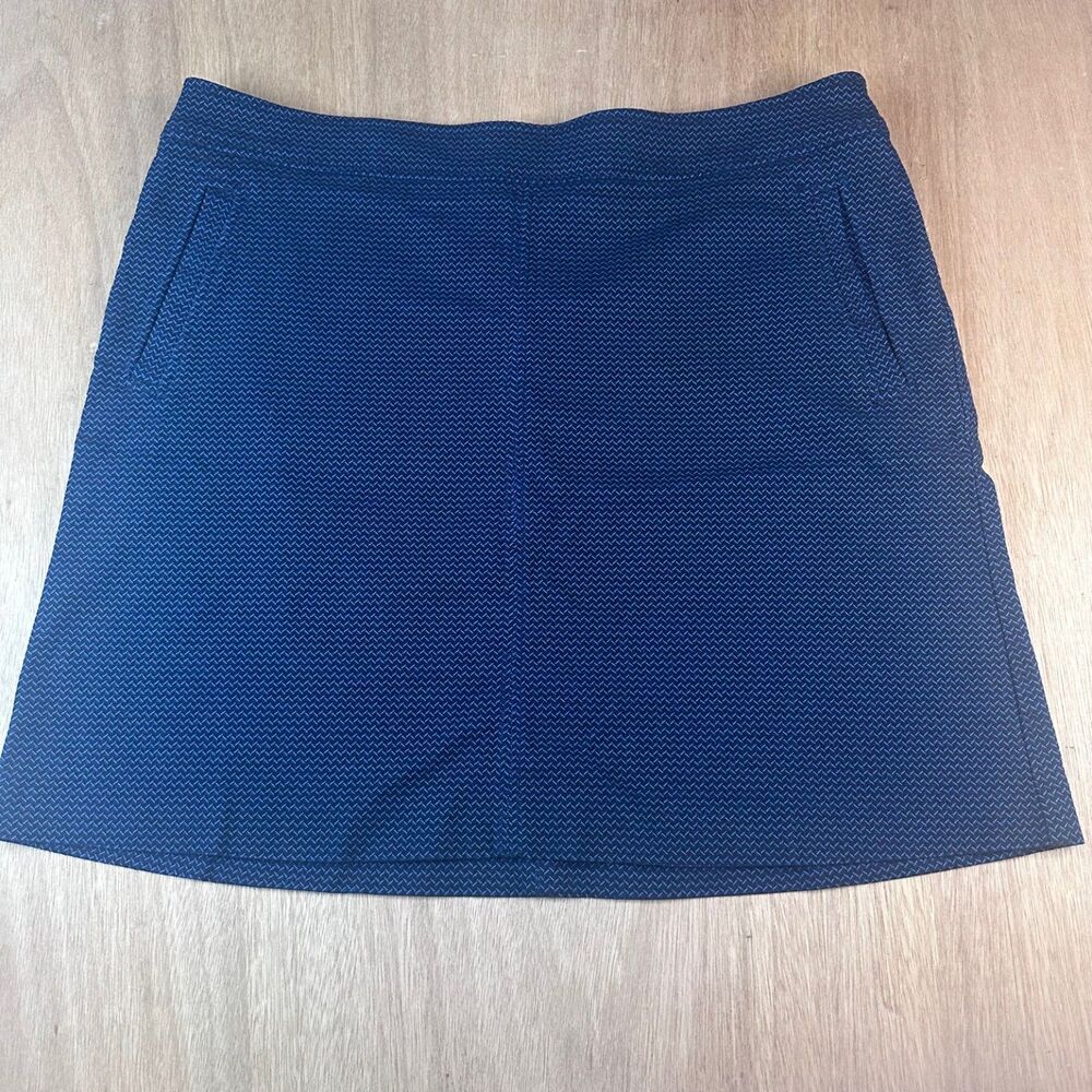 LOFT‎ Womens Skirt Blue Textured Mini Above Knee Career Office Workwear Size 6